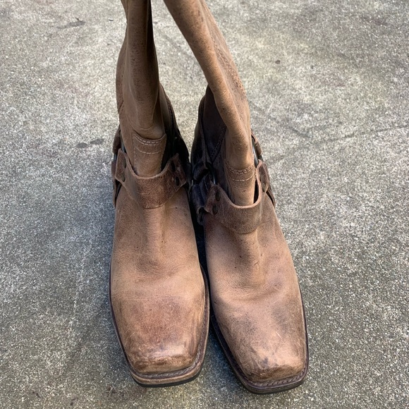 Brown Leather Cowboy Boots - Picture 3 of 8
